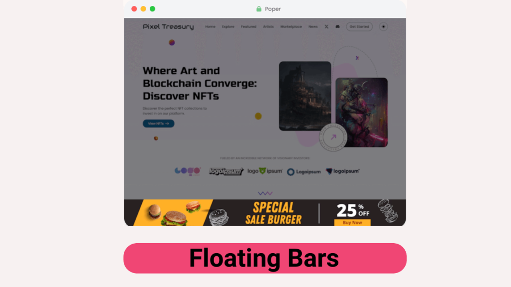 Floating Bars popups