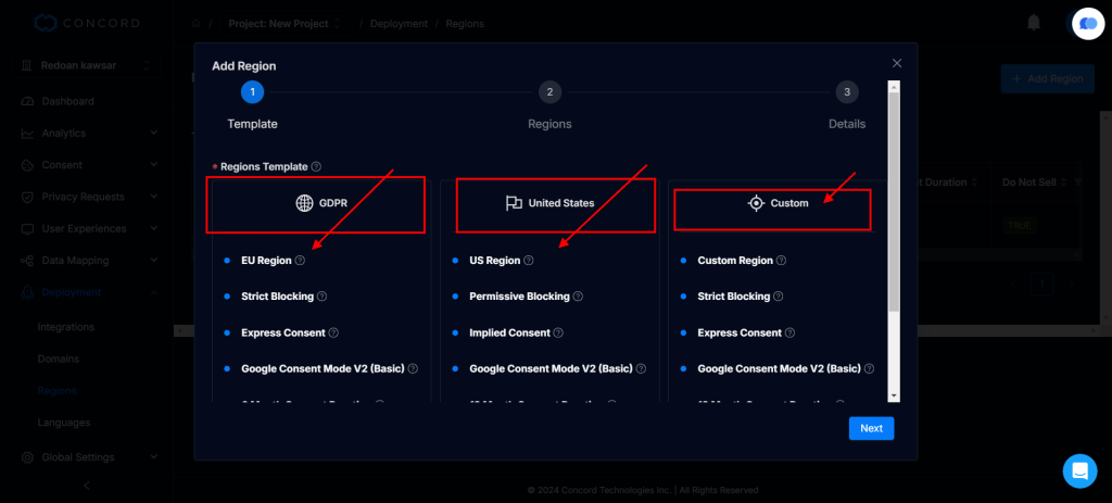 Regions and Geo Targeting