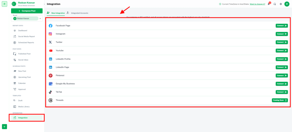 Multi channel Scheduling & Publishing