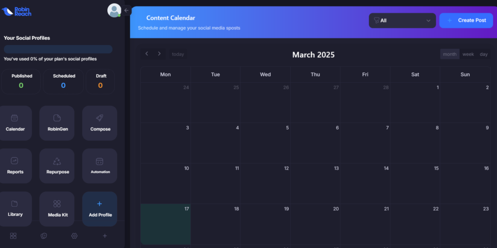Content Calendar Management