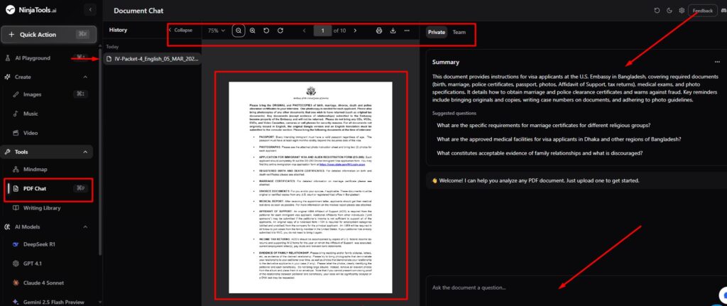 AI Text & Chat with PDF