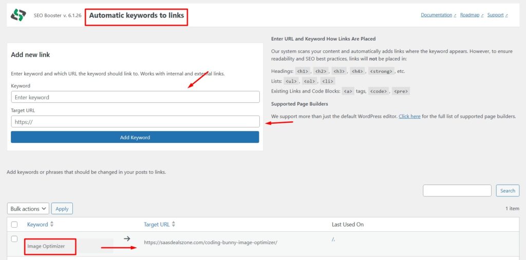 Automatic Internal Linking