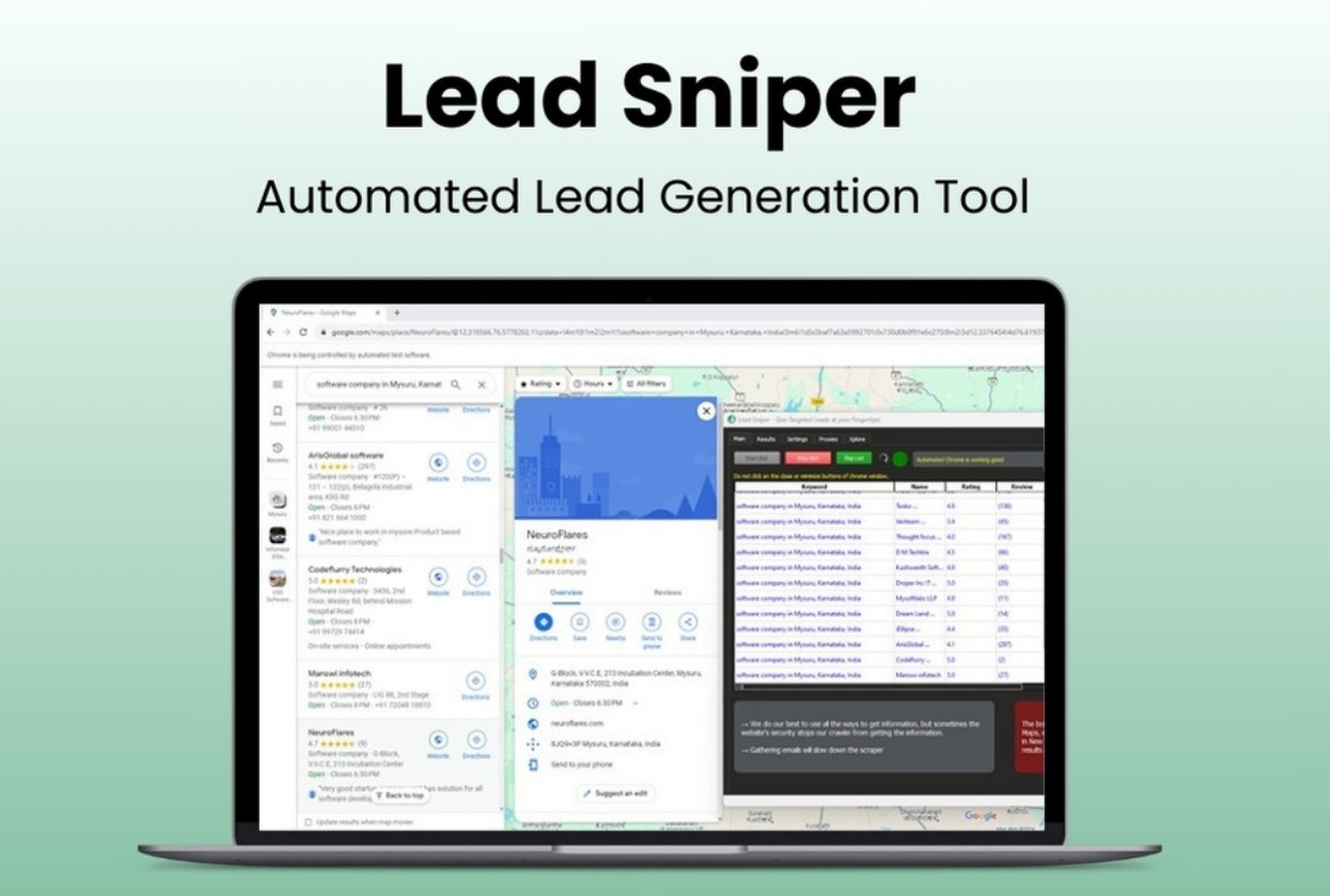 Leads Sniper Google Maps Scraper